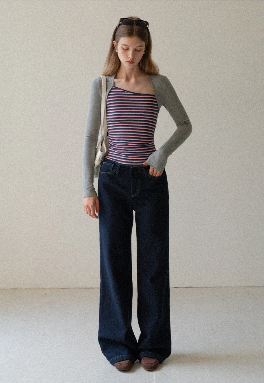 Women Casual High Waist Straight Leg Denim Pants