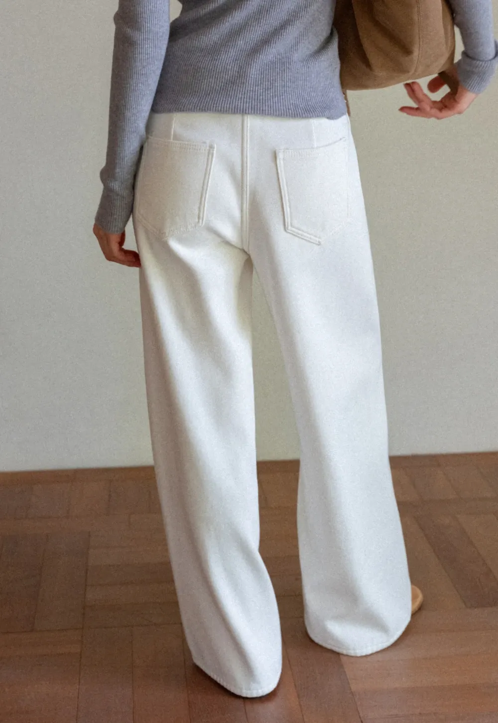 Womens High Waist Wide Leg Pants with Belt