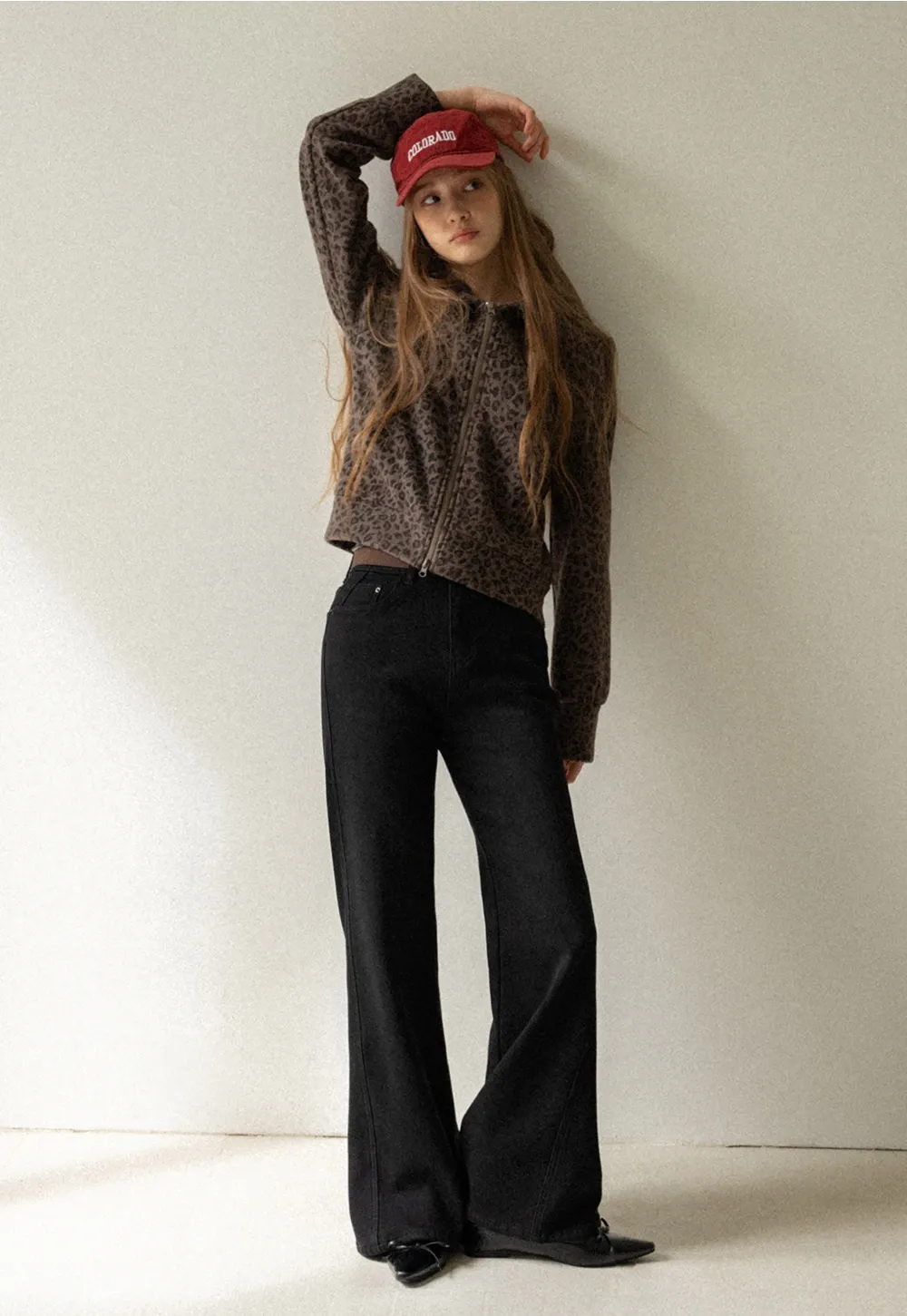 Womens High Rise Wide Leg Denim Pants