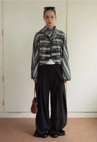 Retro Stripe Fleece Jacket