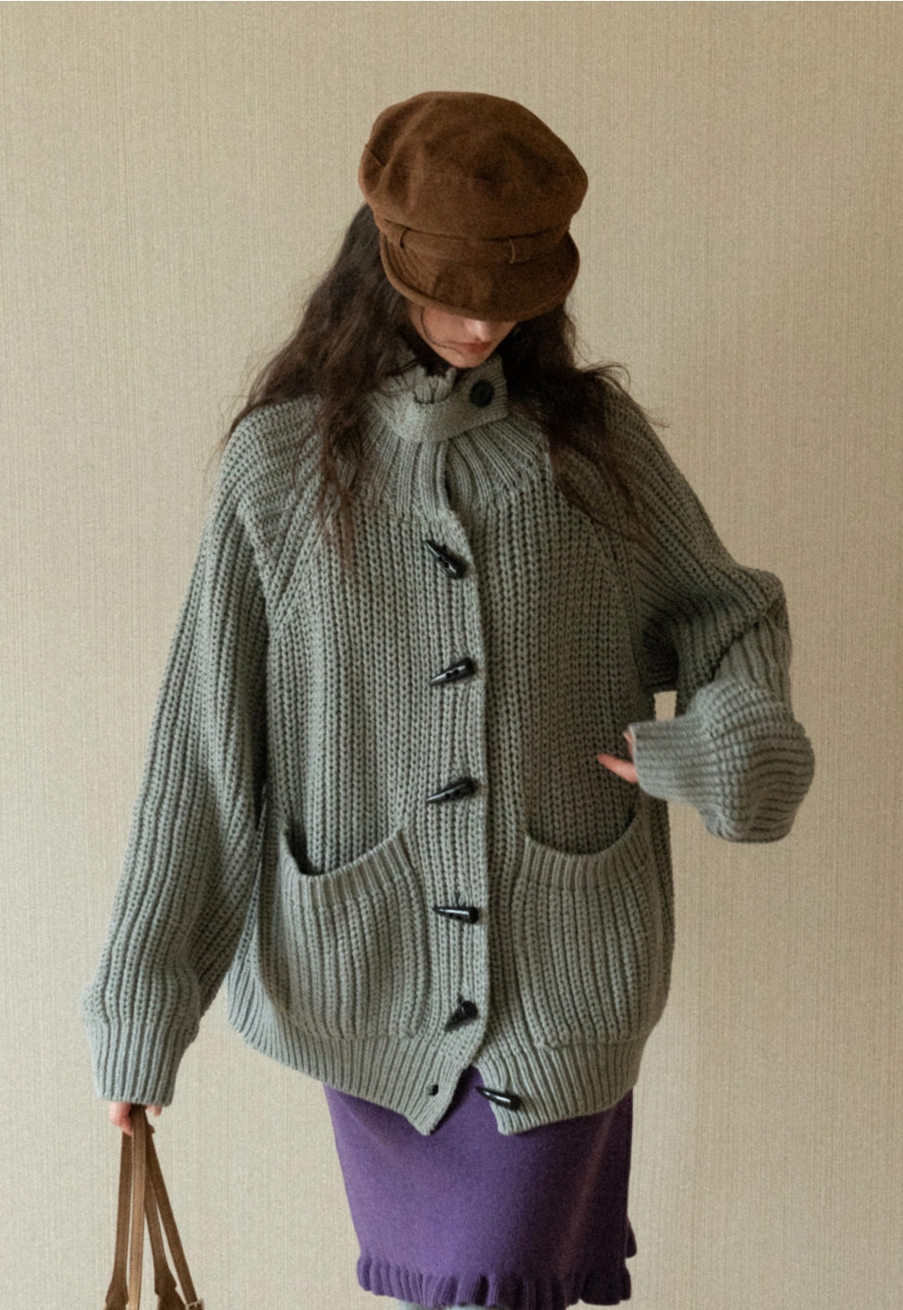 Oversized Thick Knit Sweater Cardigan for Women Winter