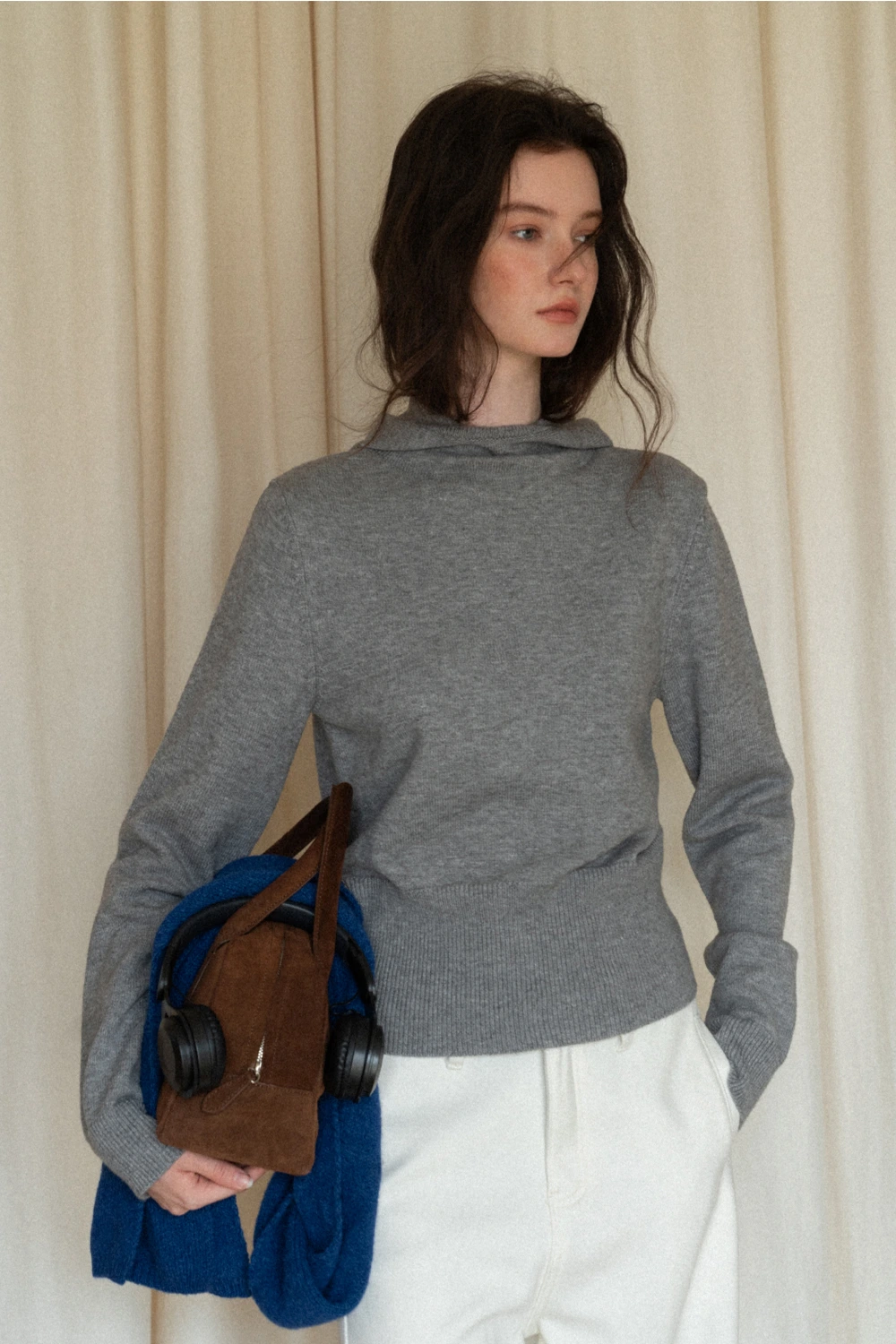 Warm Solid Long Knit Scarf