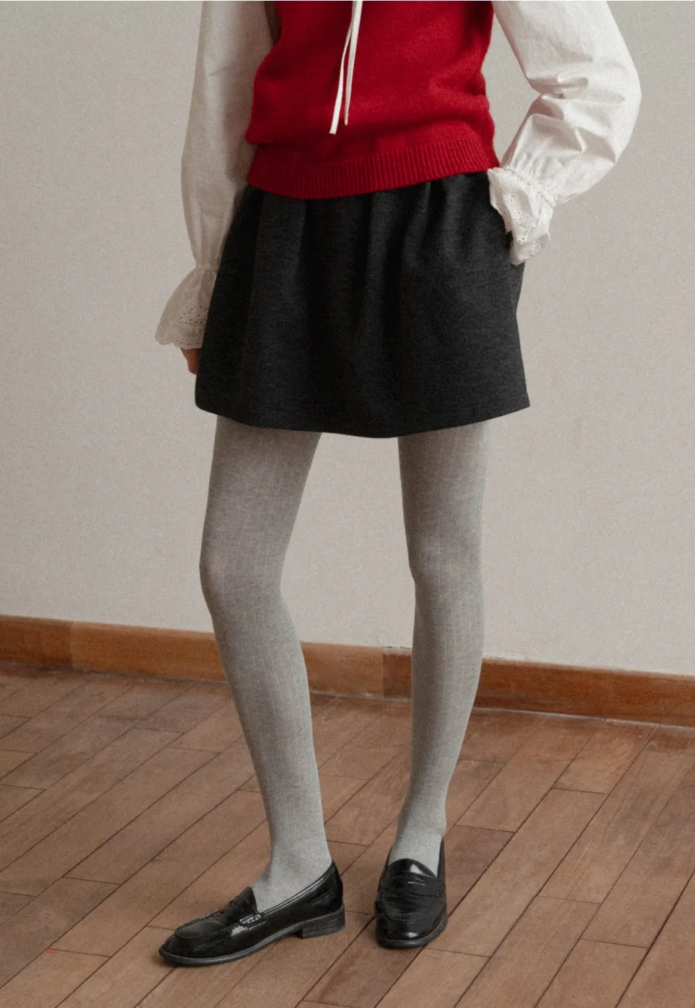 Classic Woolen A-Line Skirt for Women