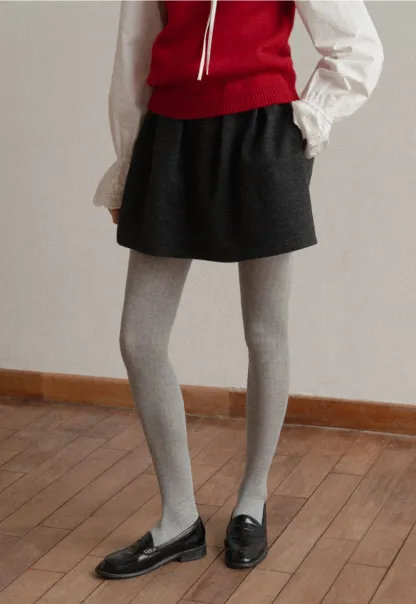 Classic Woolen A-Line Skirt for Women