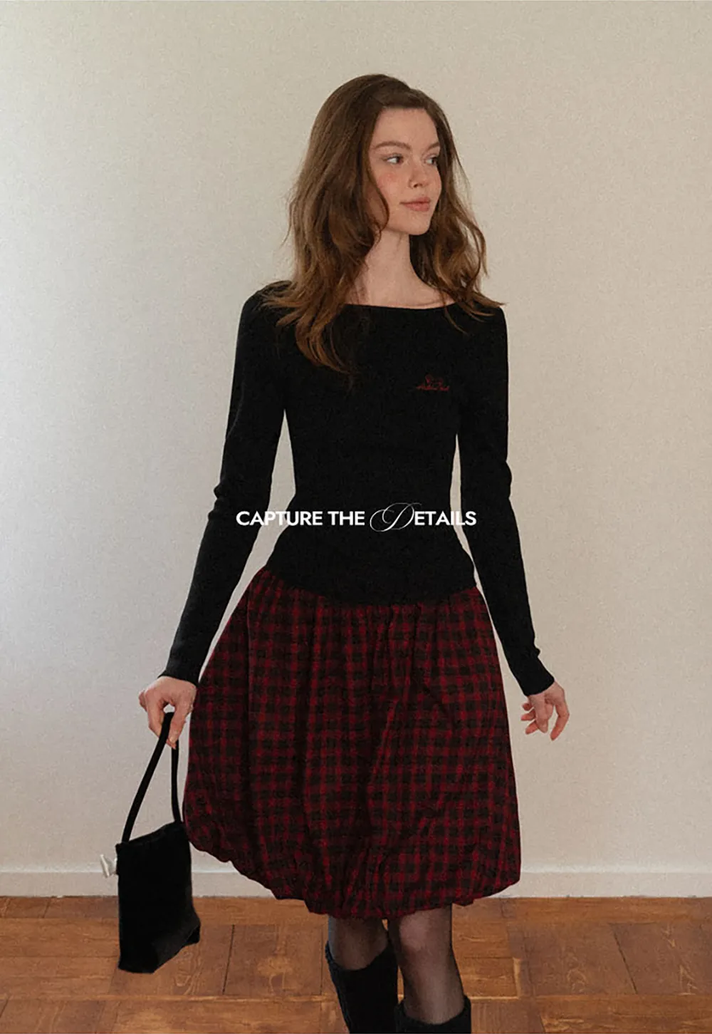 Bubble Hem Mini Skirt