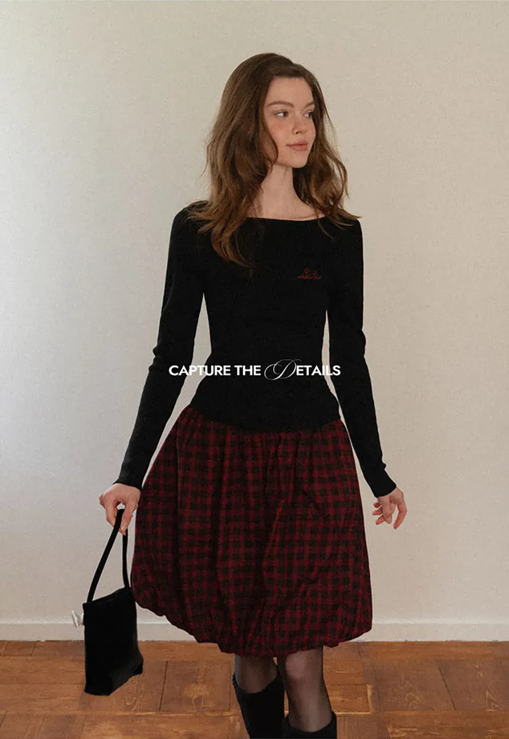 Bubble Hem Mini Skirt