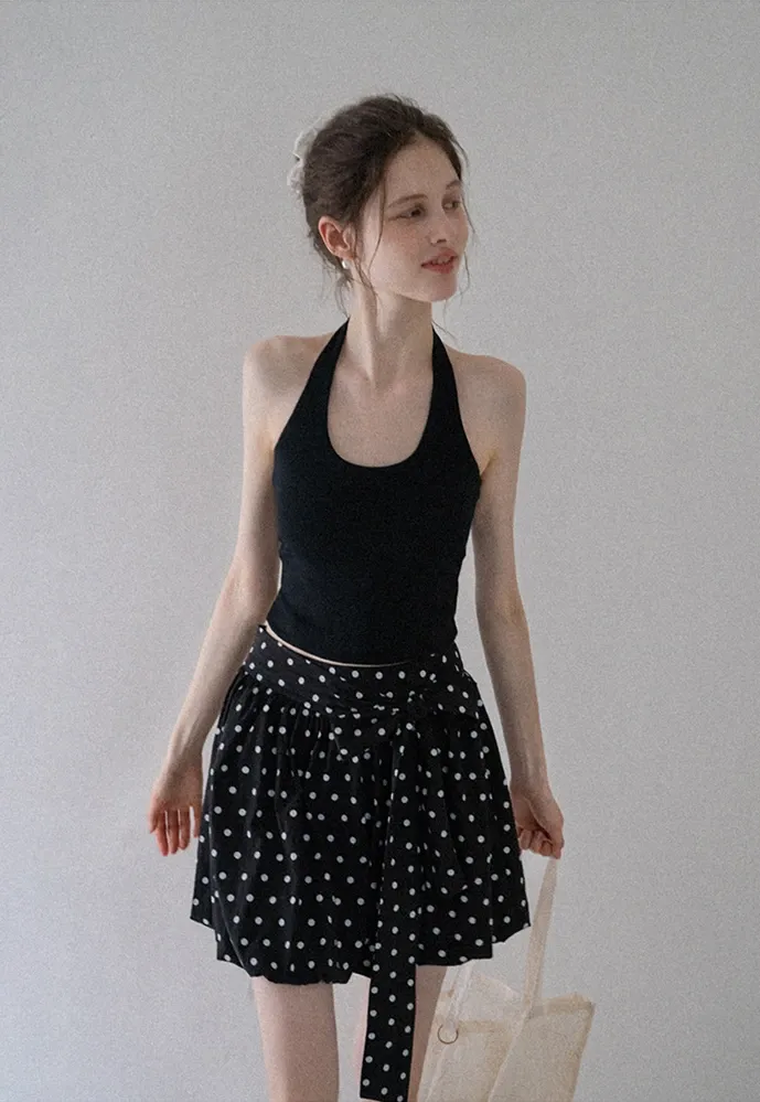 Women's Ribbed Halter Tank Top