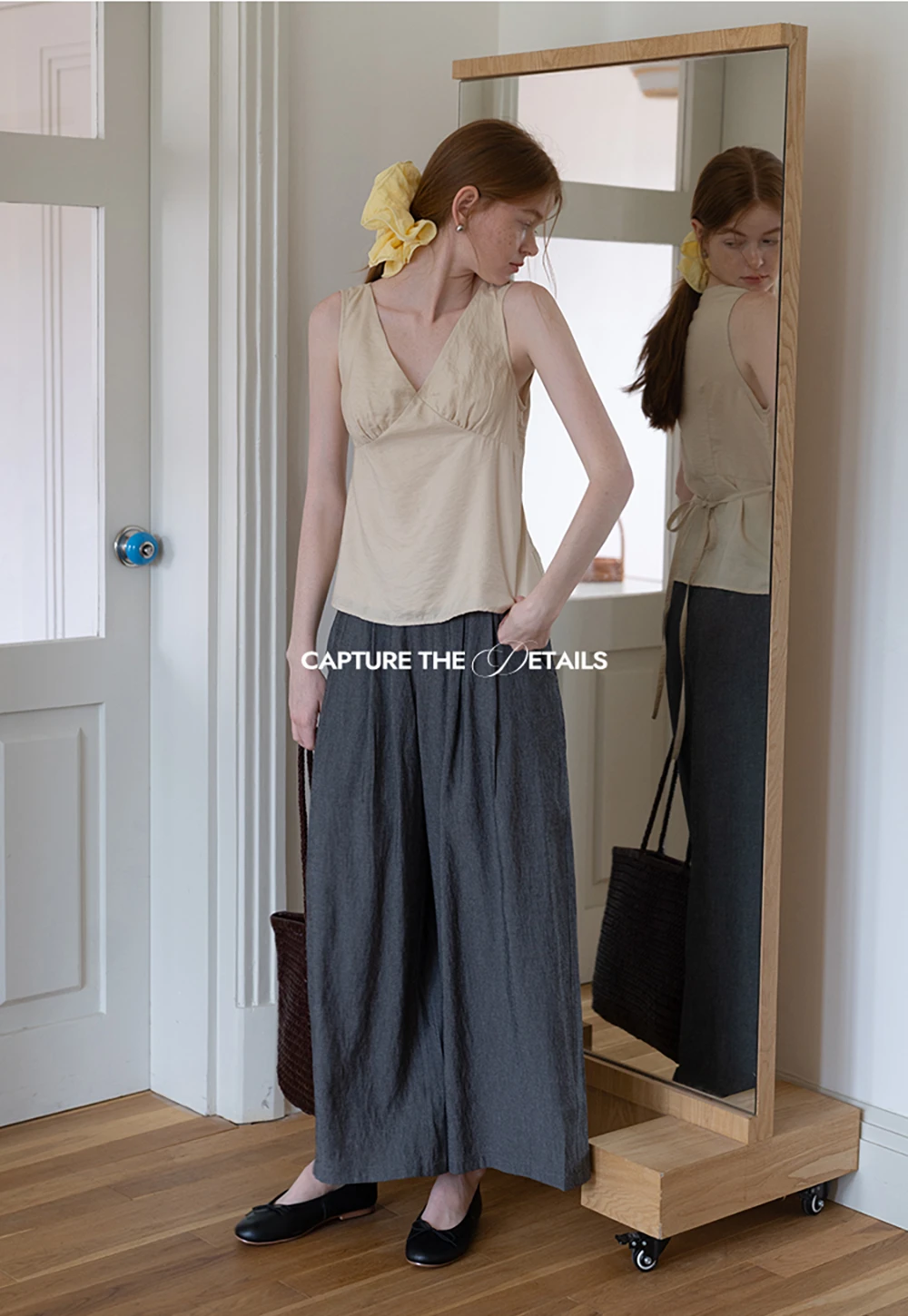 Women’s High-Waist Pleated Wide-Leg Pants