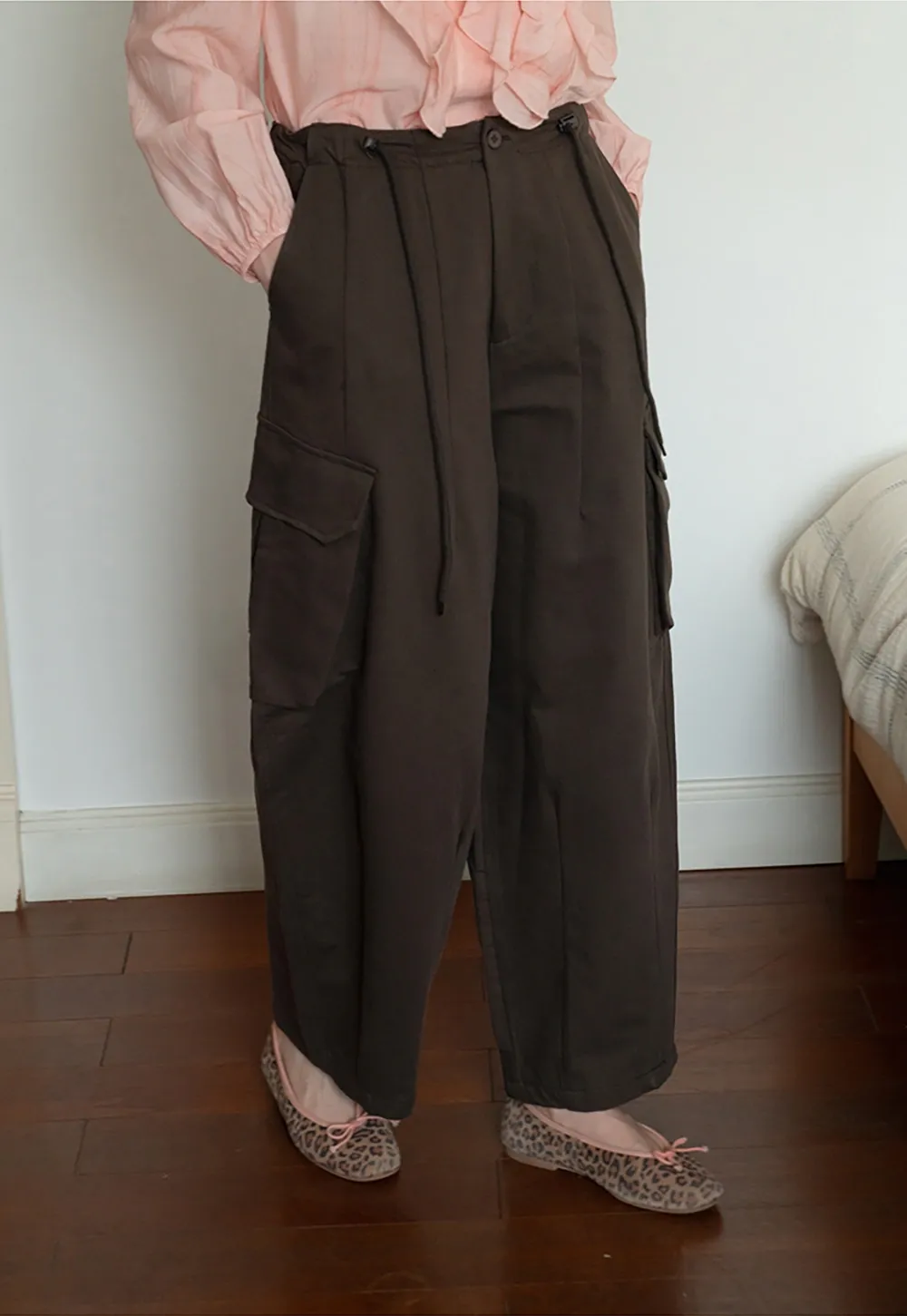 Womens High Waist Cargo Pants