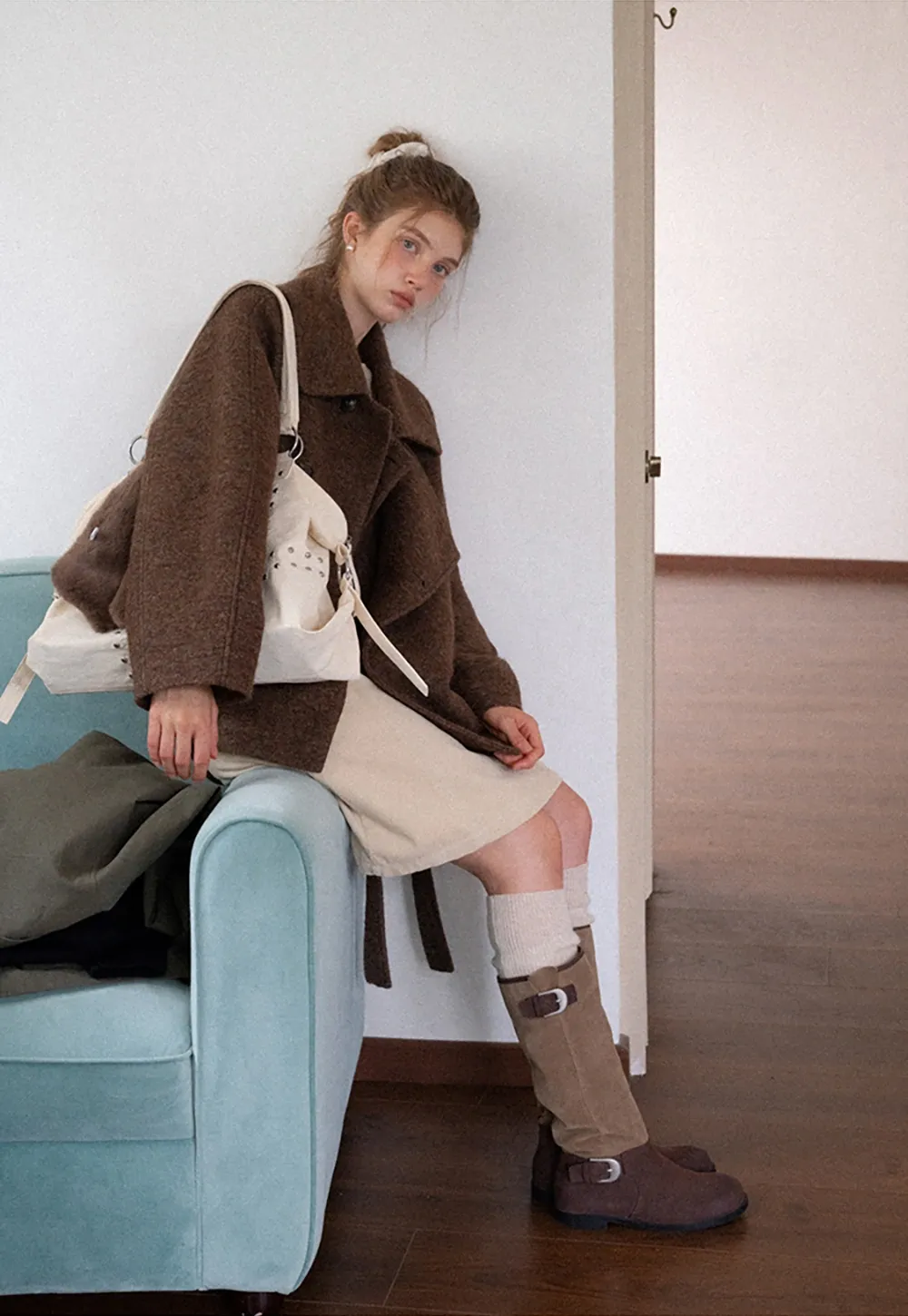 Womens Colorblock Ribbed Knit Long Sleeve Top