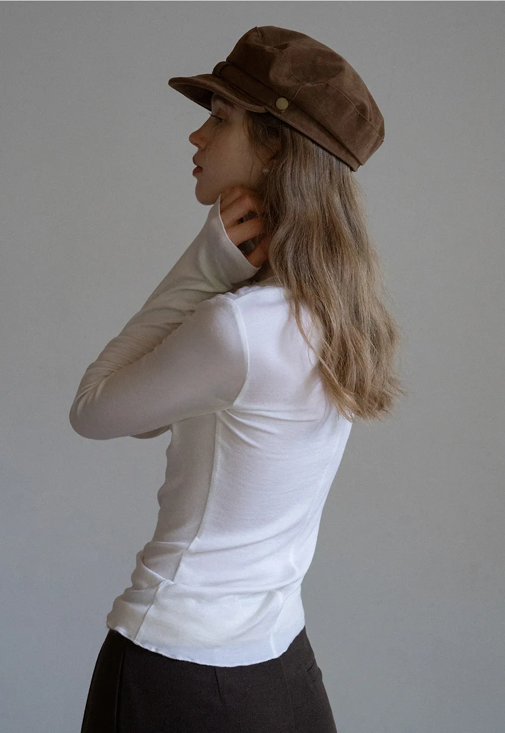 Womens Classic Long Sleeve Basic Tee