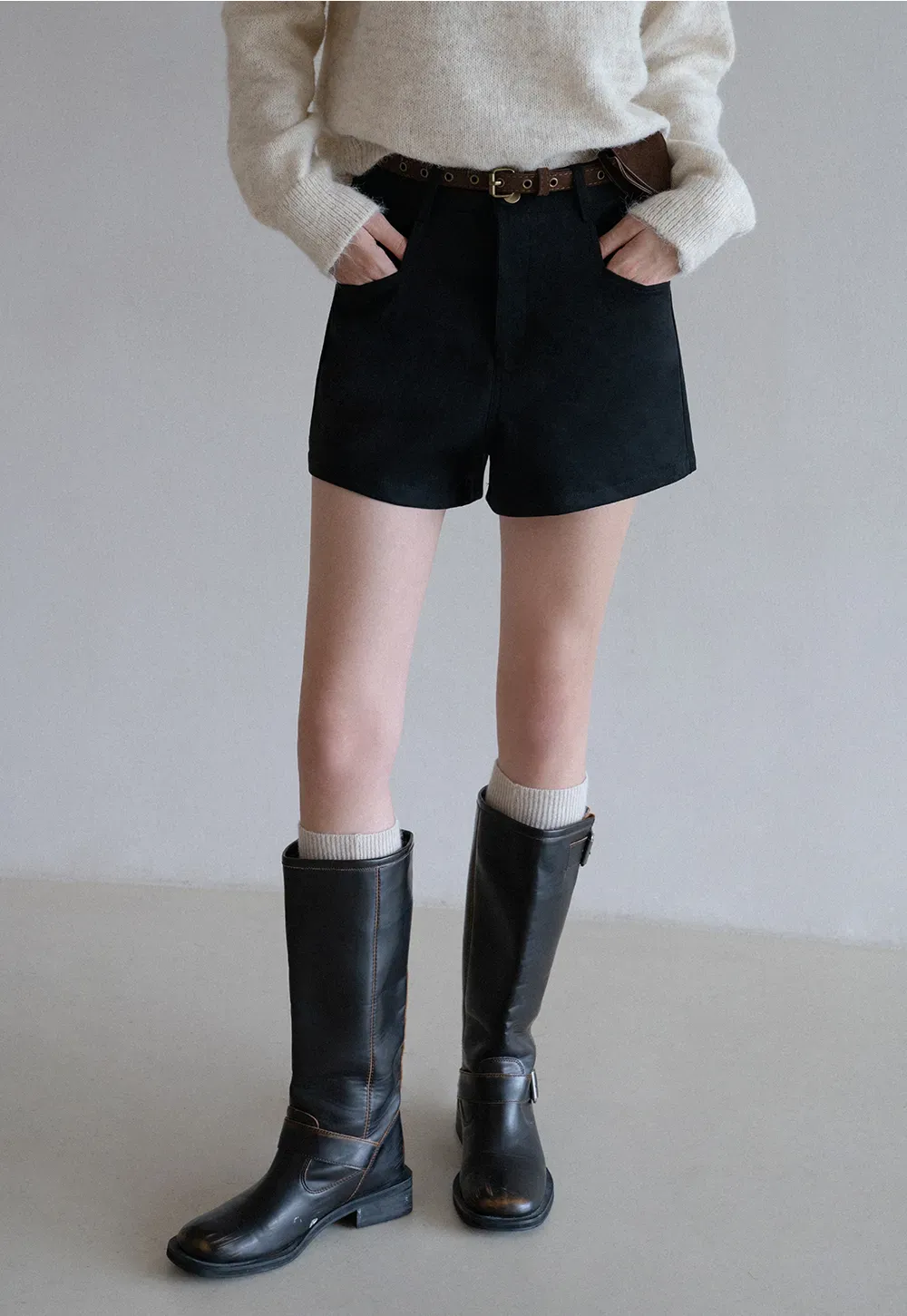 Belted Pocket Shorts