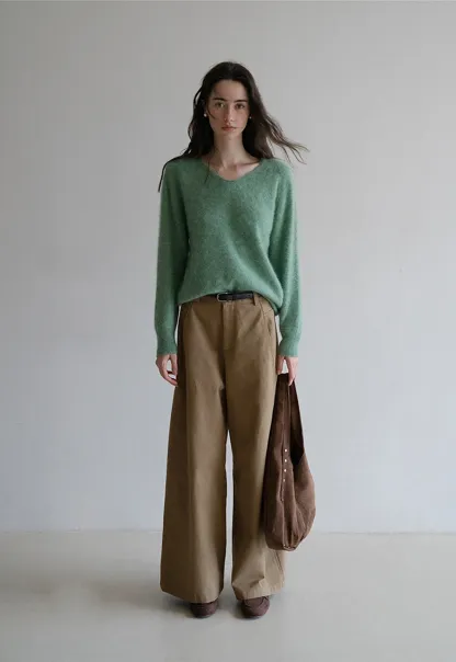 Cozy V-Neck Long Sleeve Sweater