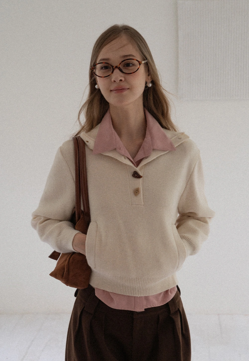 Women Satin Button Up Blouse