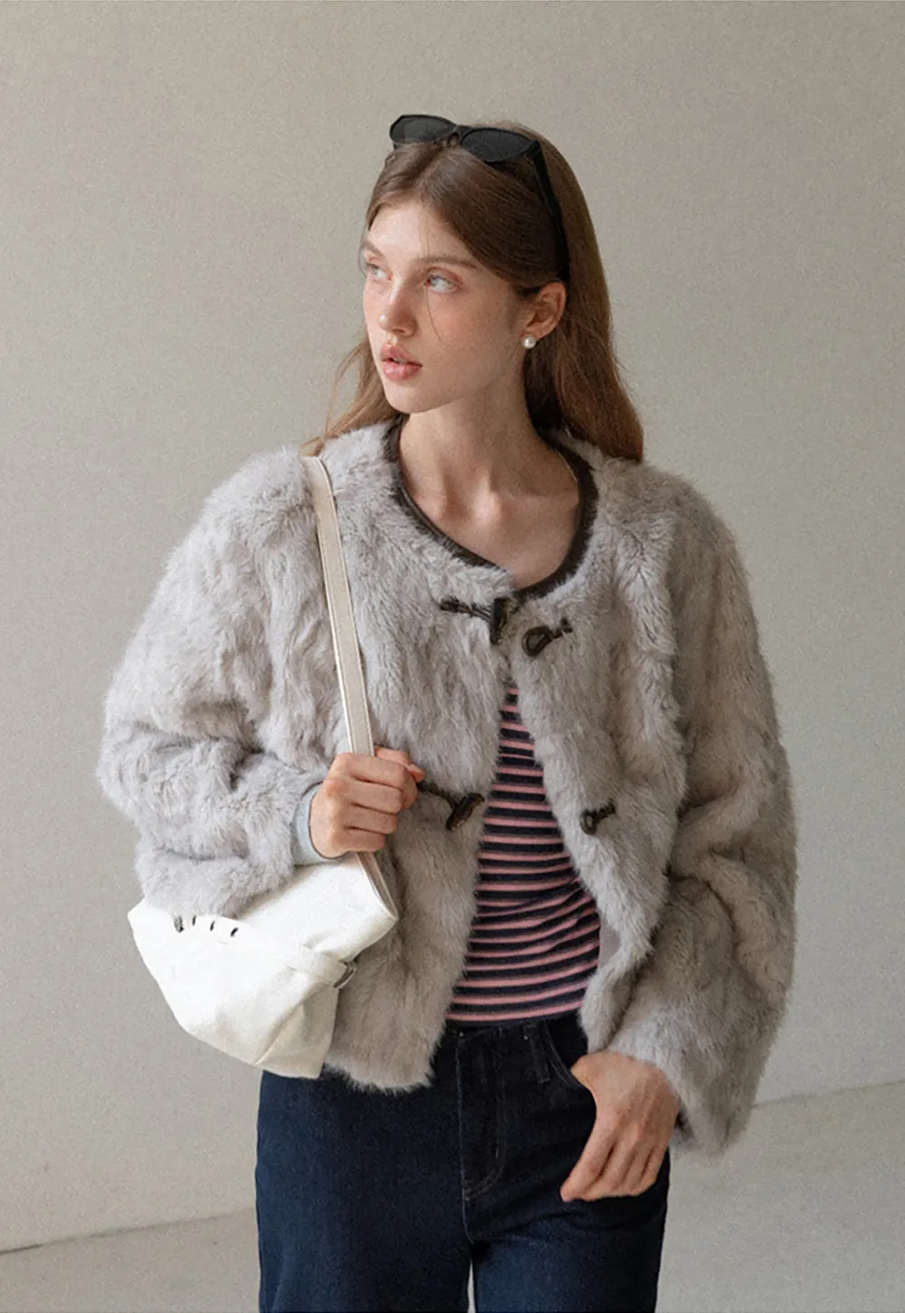 Striped Layered Shrug Top