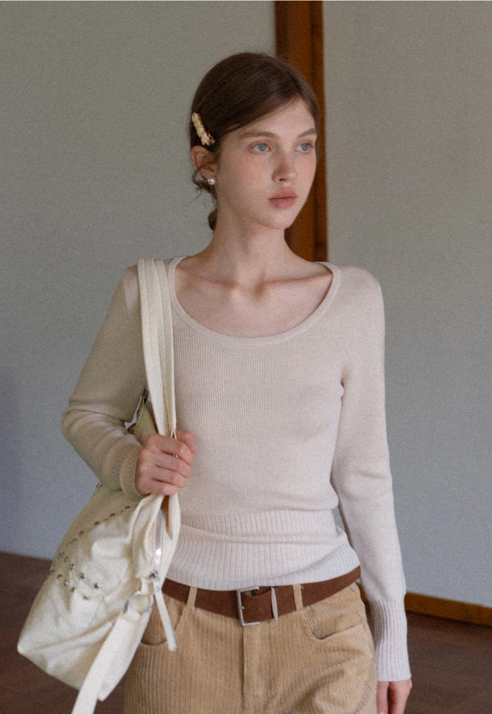 Basic Round Neck Slim Fit Sweater