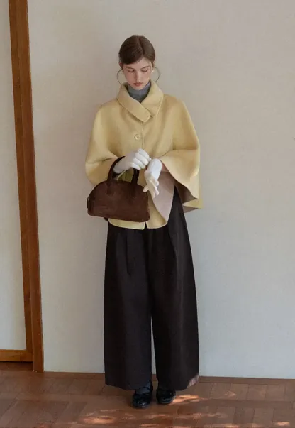 High-Waist Wide-Leg Pants with Tie Belt