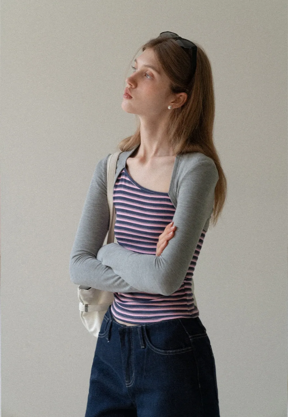 Women Casual High Waist Straight Leg Denim Pants