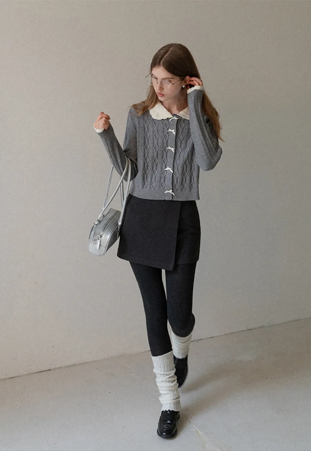 Womens Wool Wrap Mini Skirt