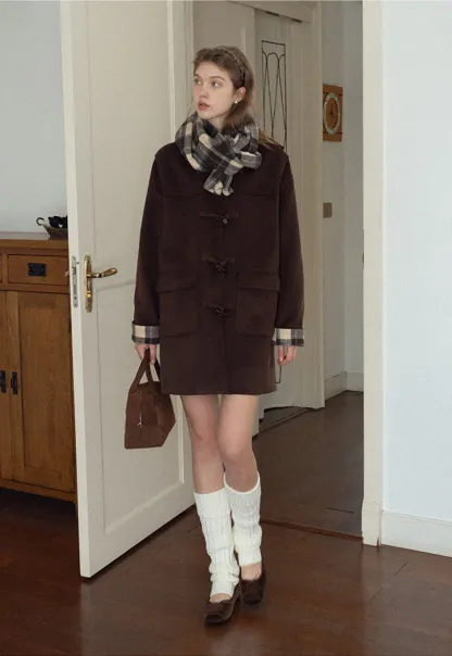 Classic Checkered Scarf Women Warm Winter Wrap