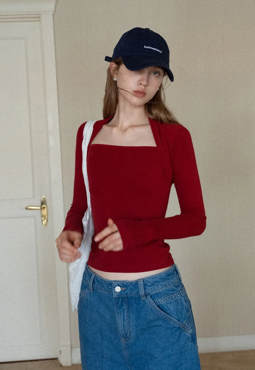 Vintage Blue Wide Leg Jeans Women Casual Style