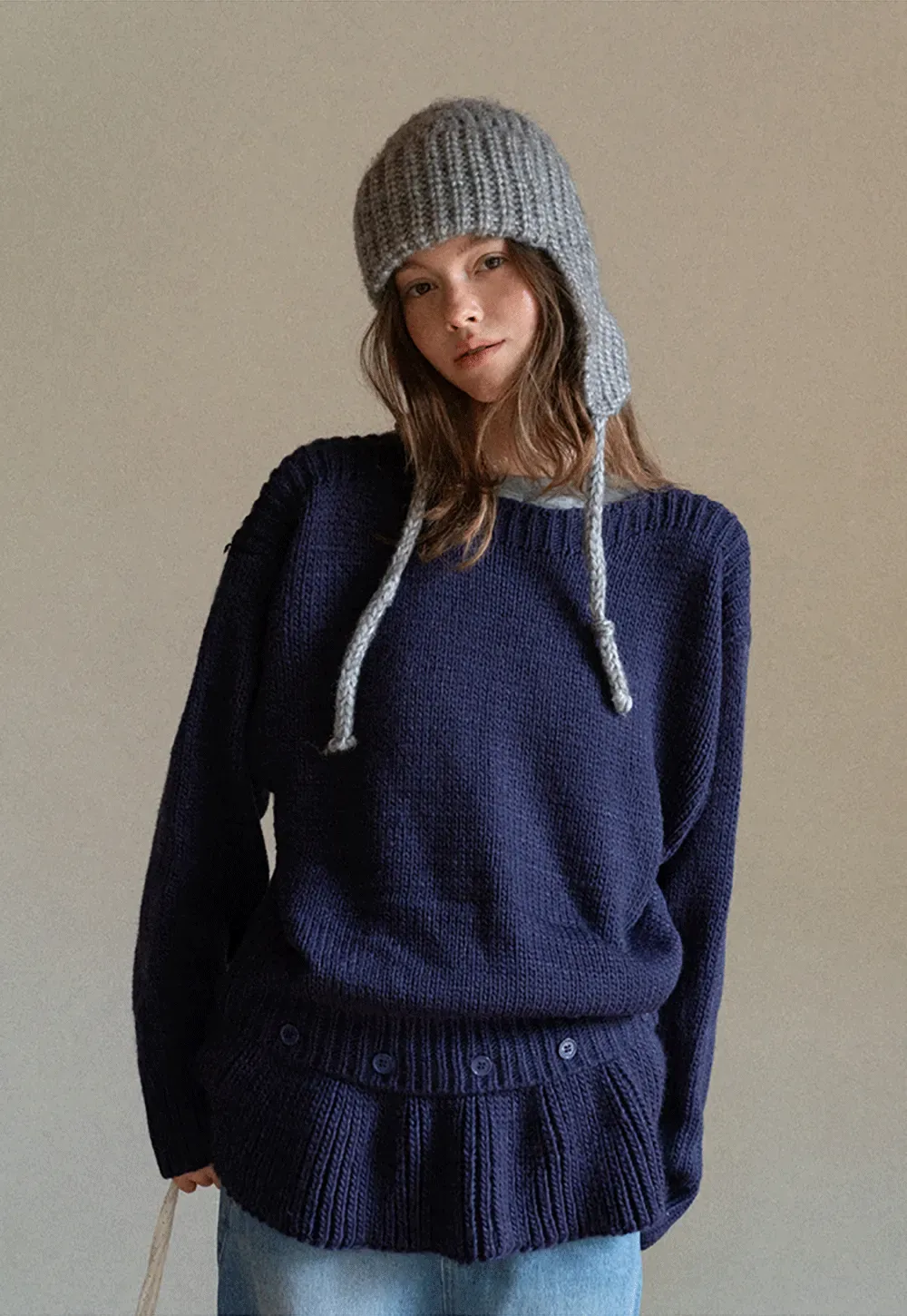 Chunky Knit Earflap Beanie