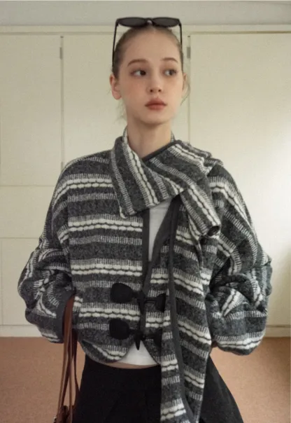 Retro Stripe Fleece Jacket