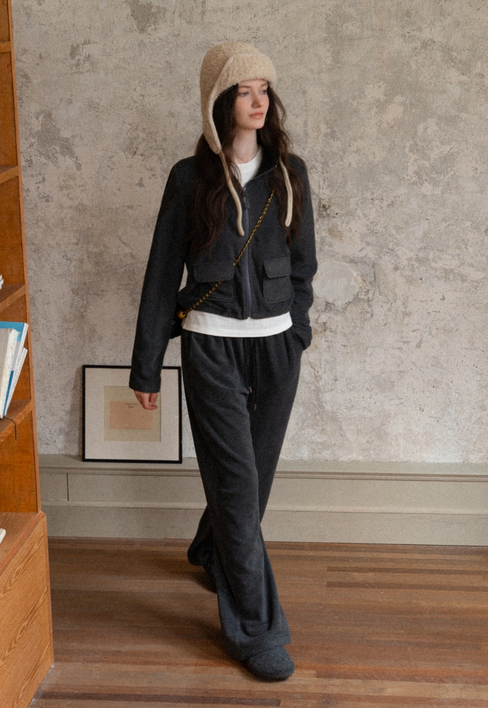 Women Fleece Jacket and Sweatpants Set