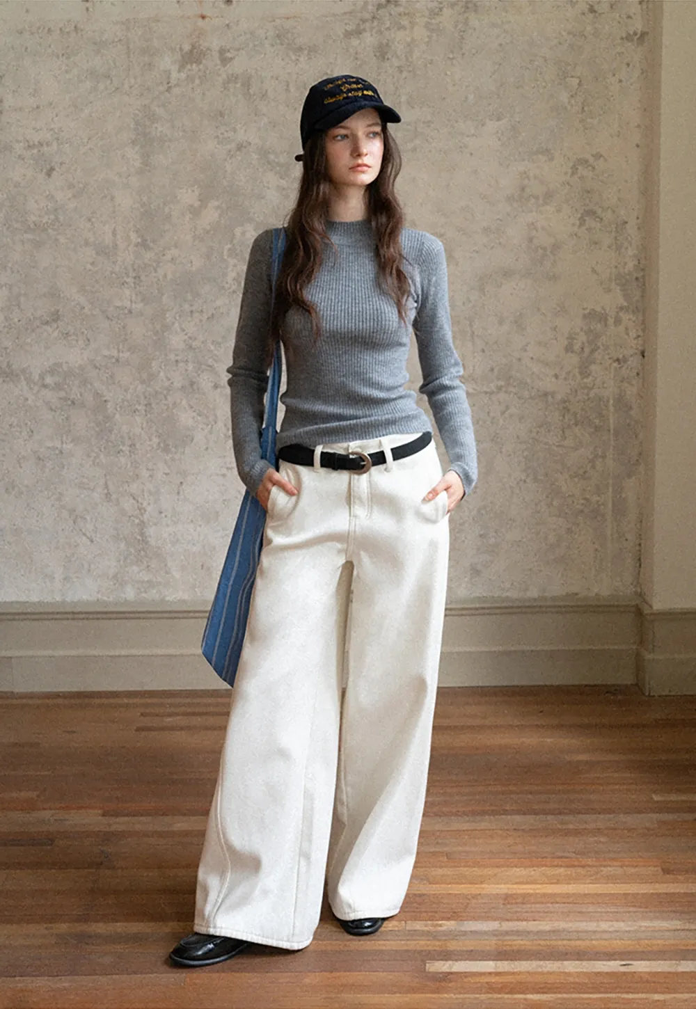 Women Soft Ribbed Mock Neck Knit Top