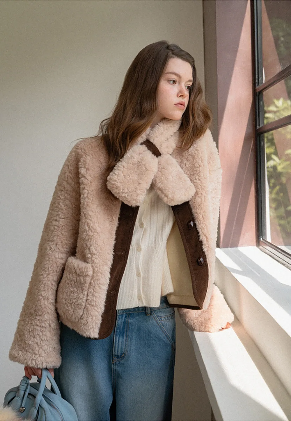 Comfortable Plush Coat with Stylish Collar and Buttons