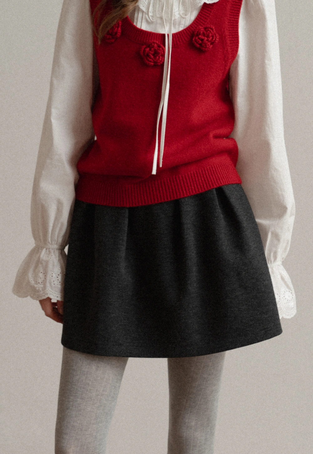 Classic Woolen A-Line Skirt for Women