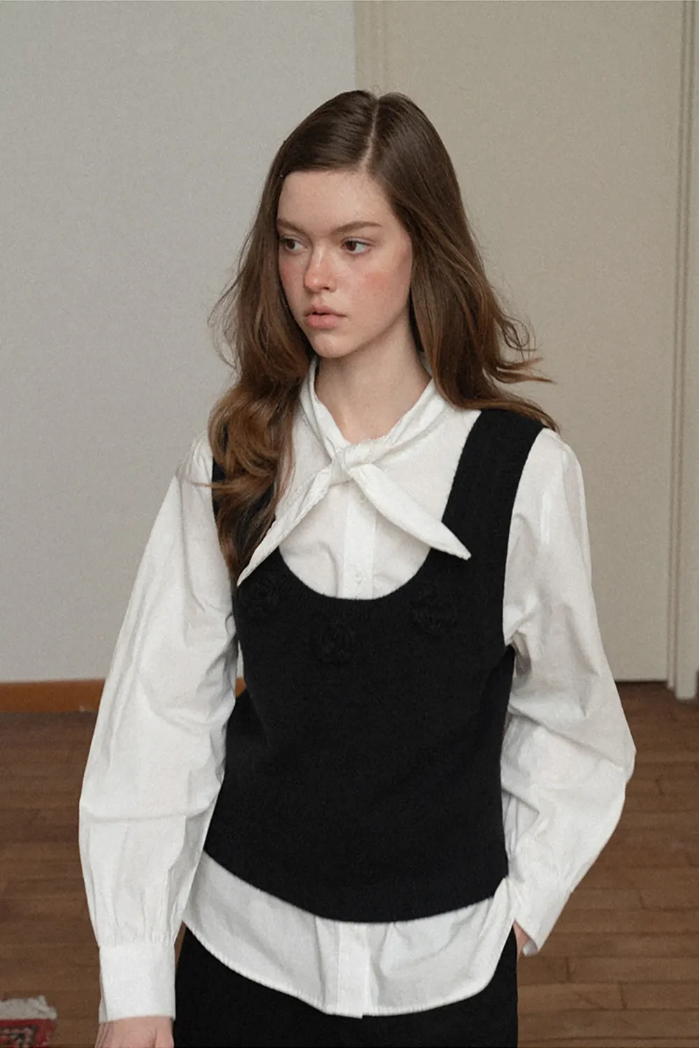 Floral Applique Knit Tank Top