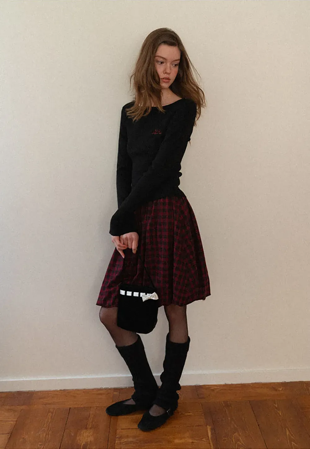 Bubble Hem Mini Skirt