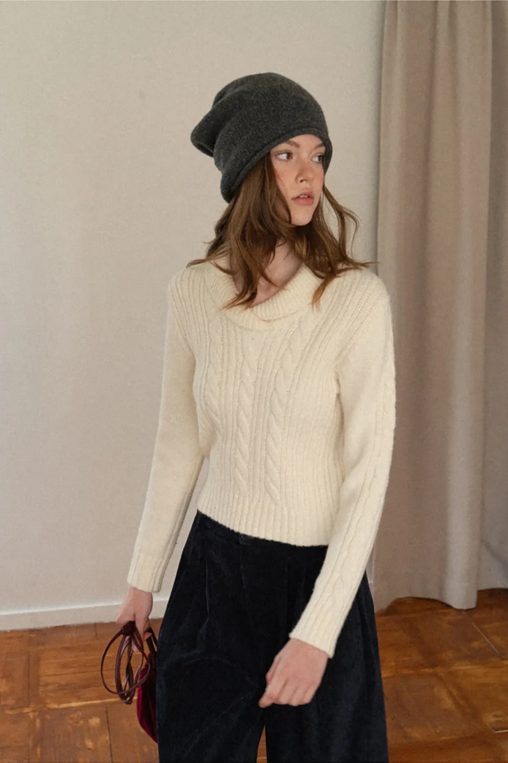 Cozy Ribbed Cable Knit Sweater