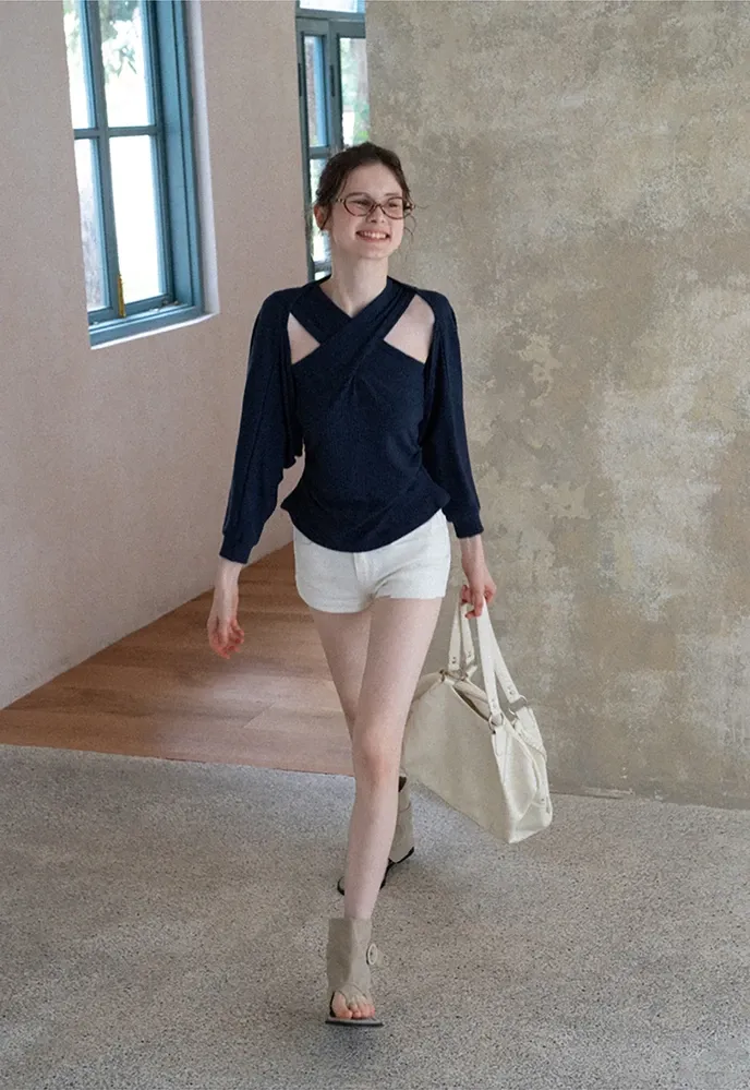 Women High Rise Stretch Denim Pocket Shorts