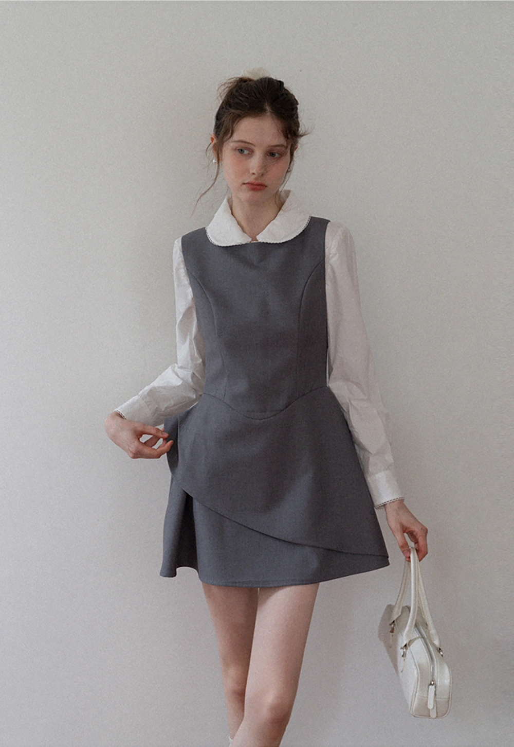 Women's Peter Pan Collar Long Sleeve Blouse