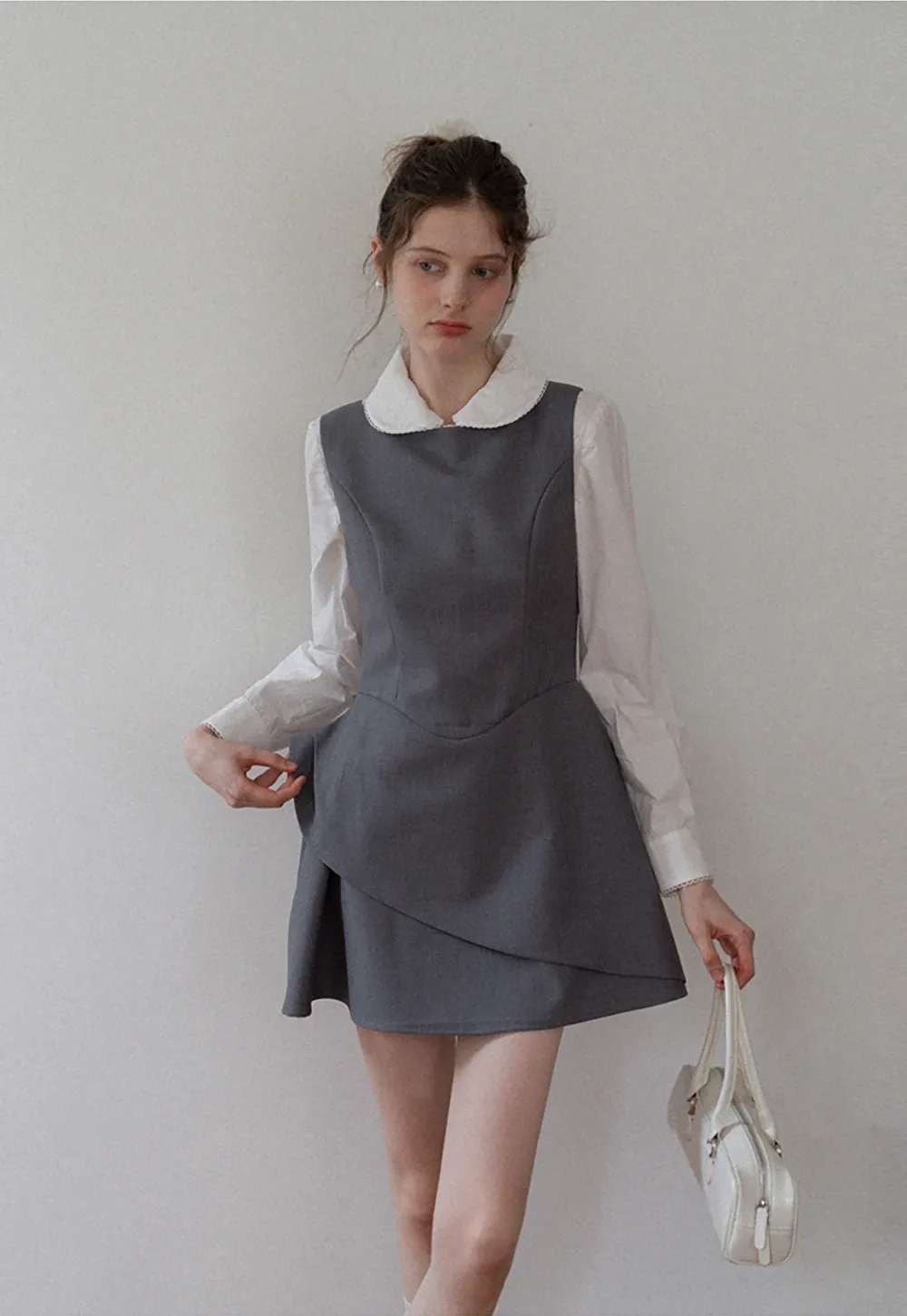 Women's Peter Pan Collar Long Sleeve Blouse