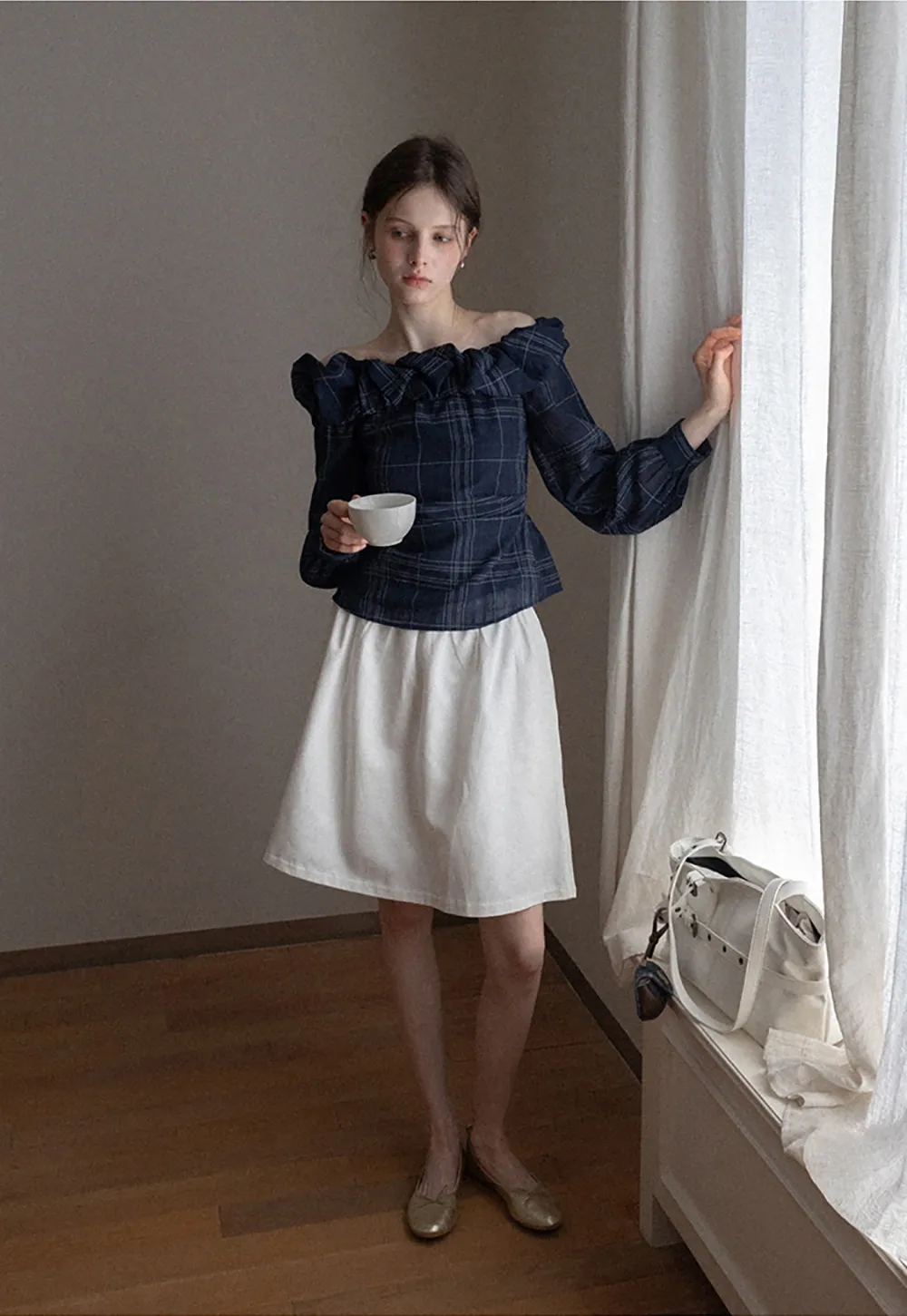 Women's A-Line High Waist Skirt with Pockets