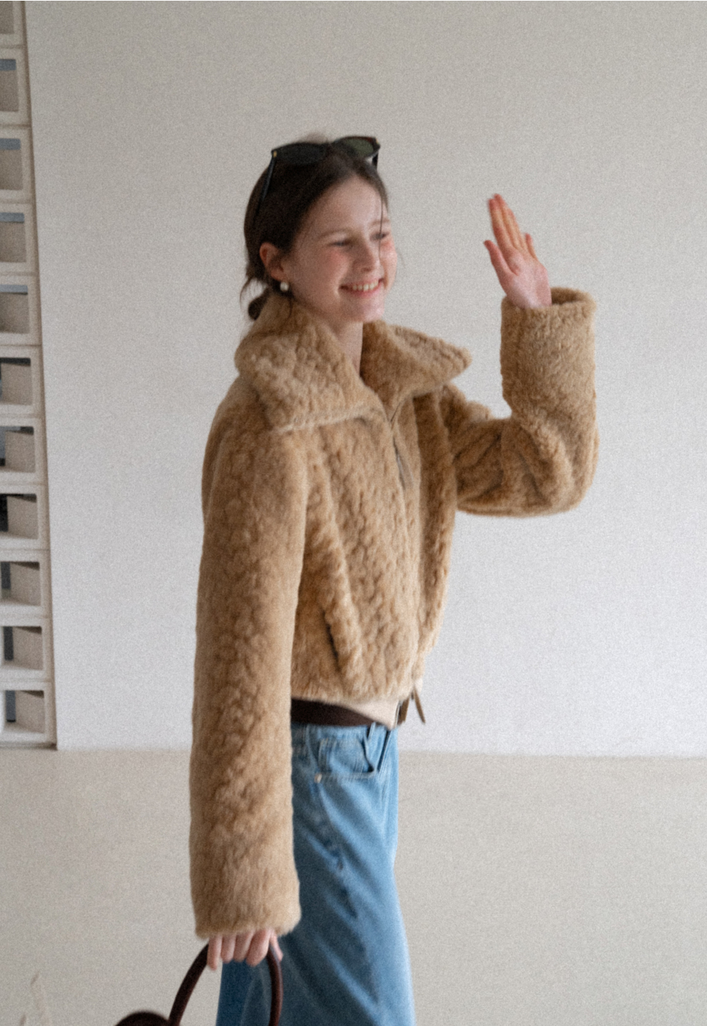 Fuzzy Textured Short Jacket 