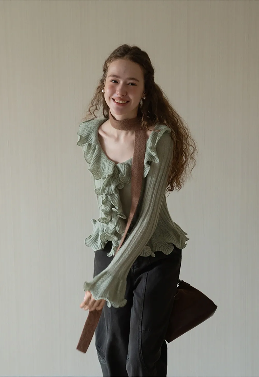 Womens High Waist Wide Leg Cargo Pants