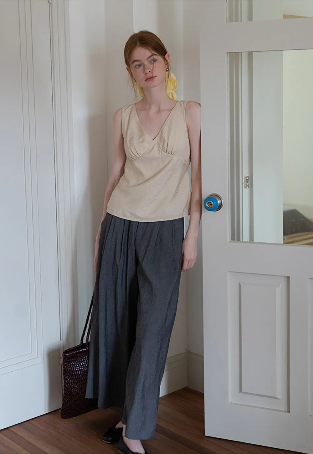 Women’s High-Waist Pleated Wide-Leg Pants