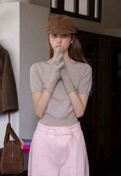 Short Sleeve Top and Cardigan Set