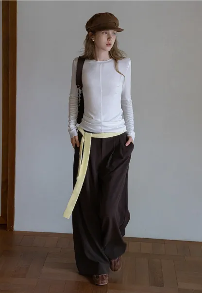 Womens Classic Long Sleeve Basic Tee