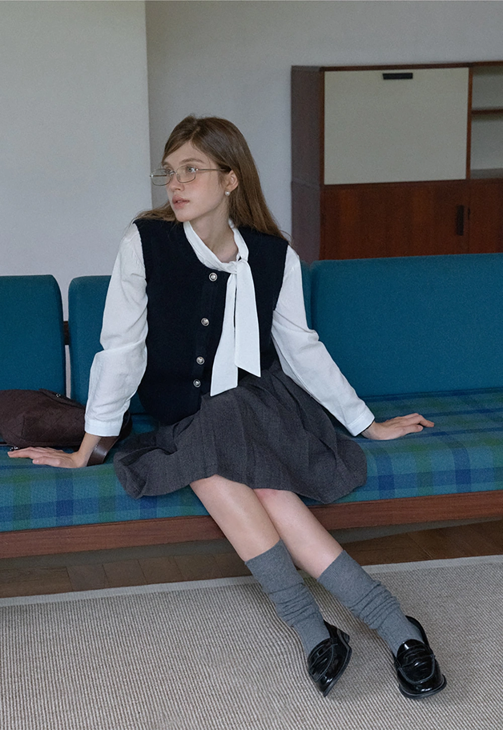 Women’s Pleated Mini Skirt with Belt