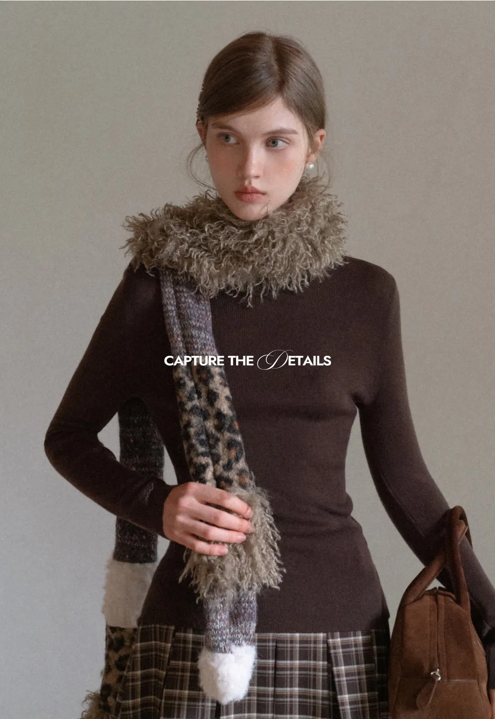 Mixed Texture Knit Scarf