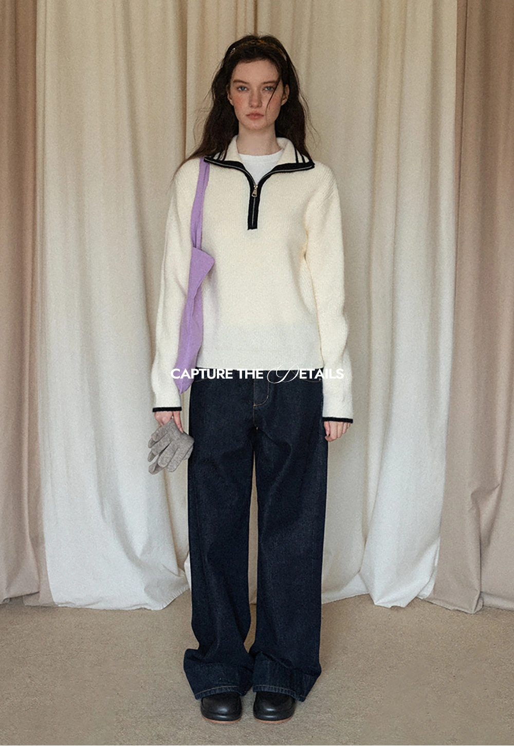 Classic Loose Fit Wide Leg Jeans for Women