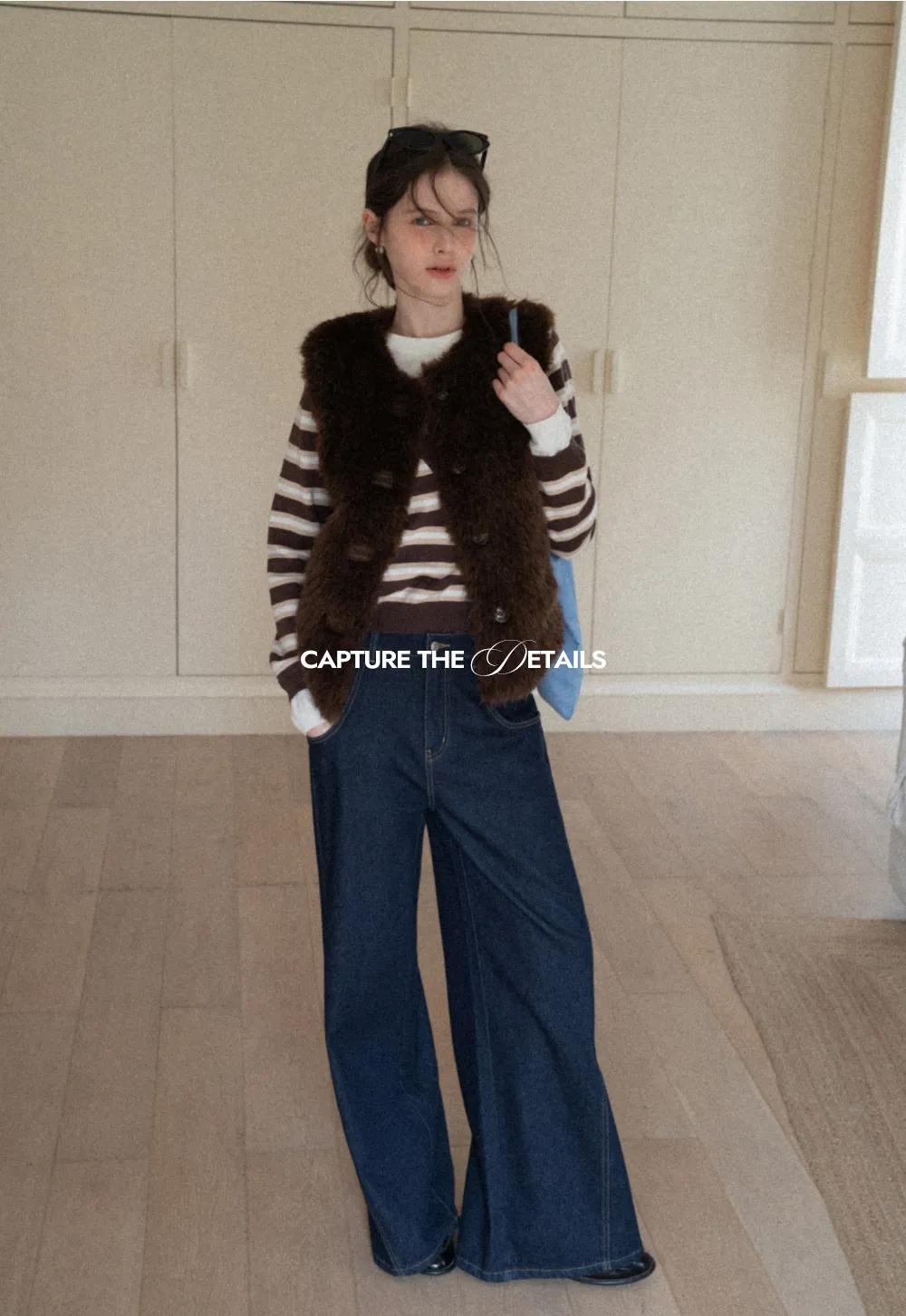 Layered V-Neck Striped Sweater