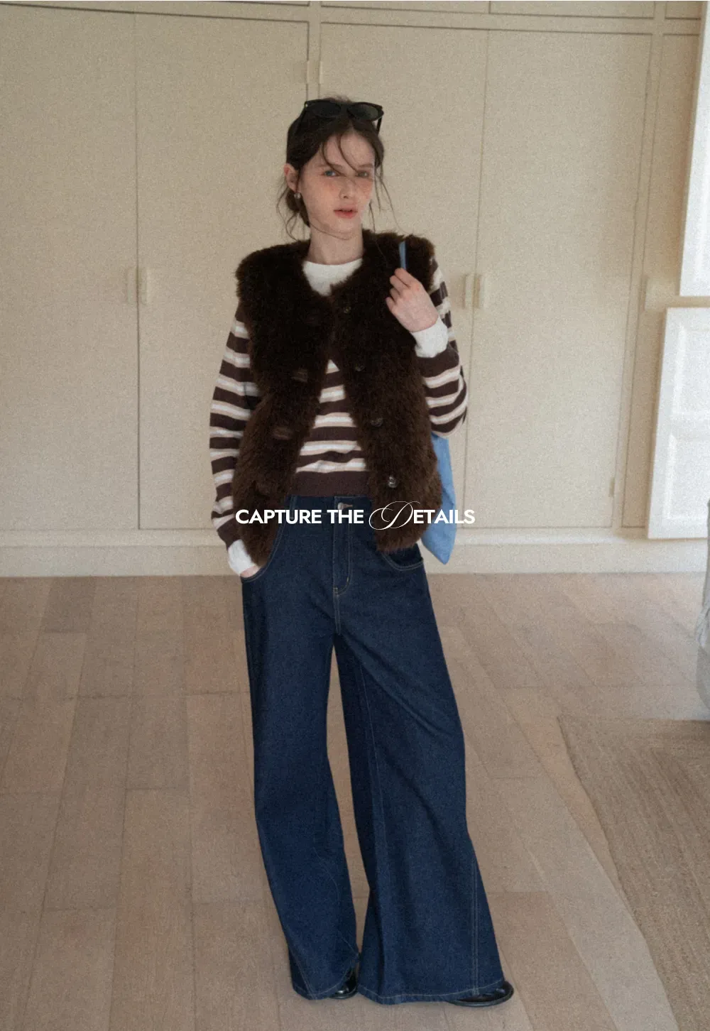 Layered V-Neck Striped Sweater