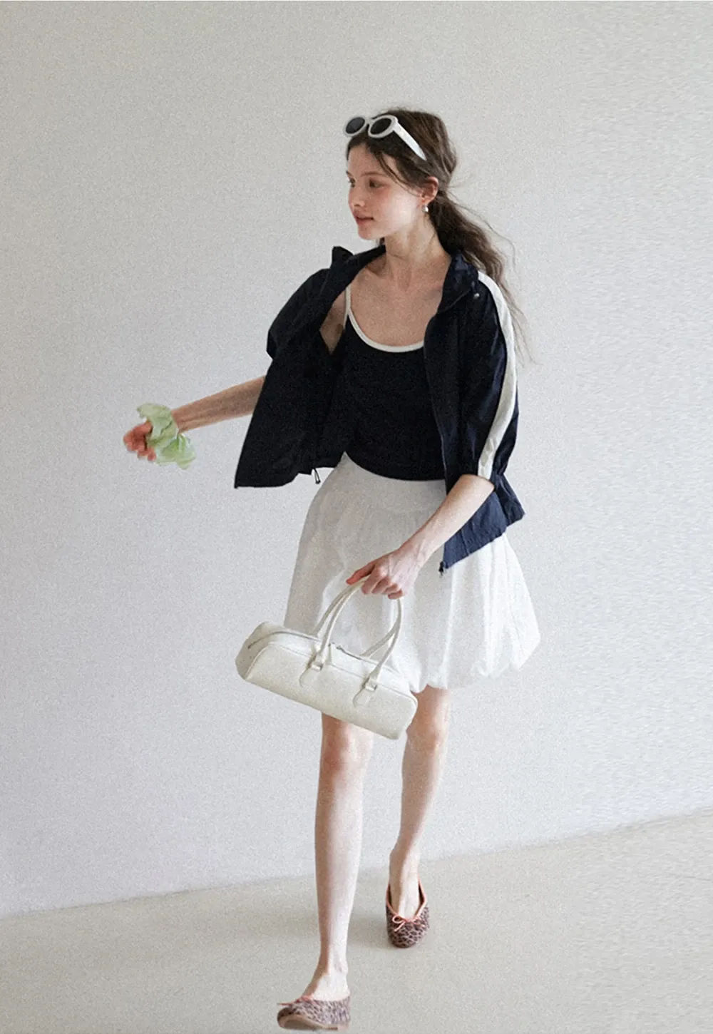High Waist Bubble Mini Skirt
