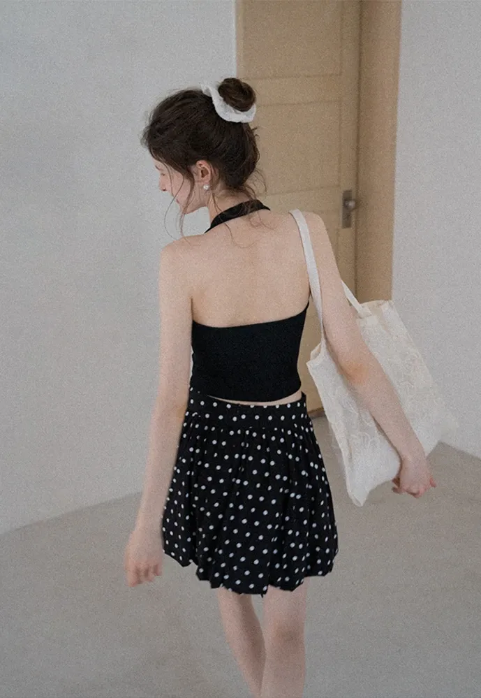 Women's Ribbed Halter Tank Top